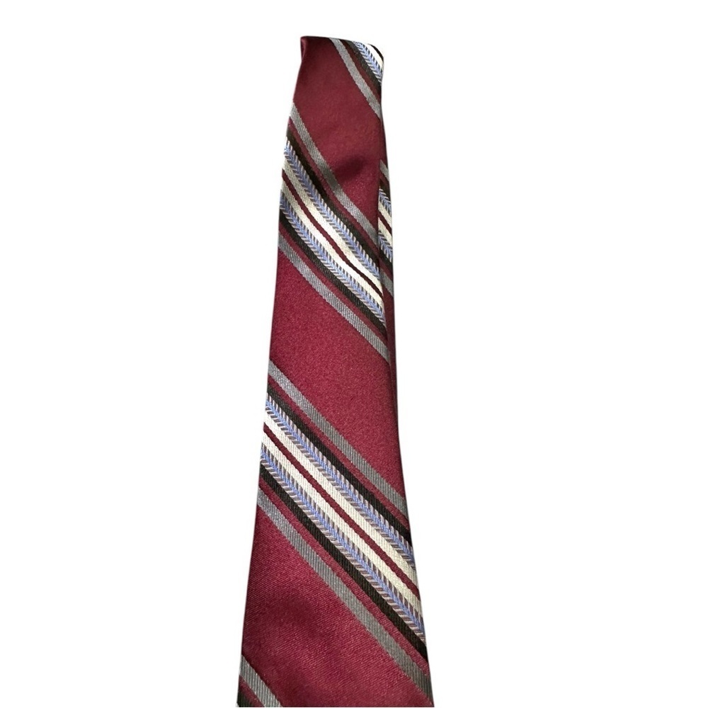 DC by Daniel Craig- Red Stiped 100% Silk Tie - Picture 4 of 9